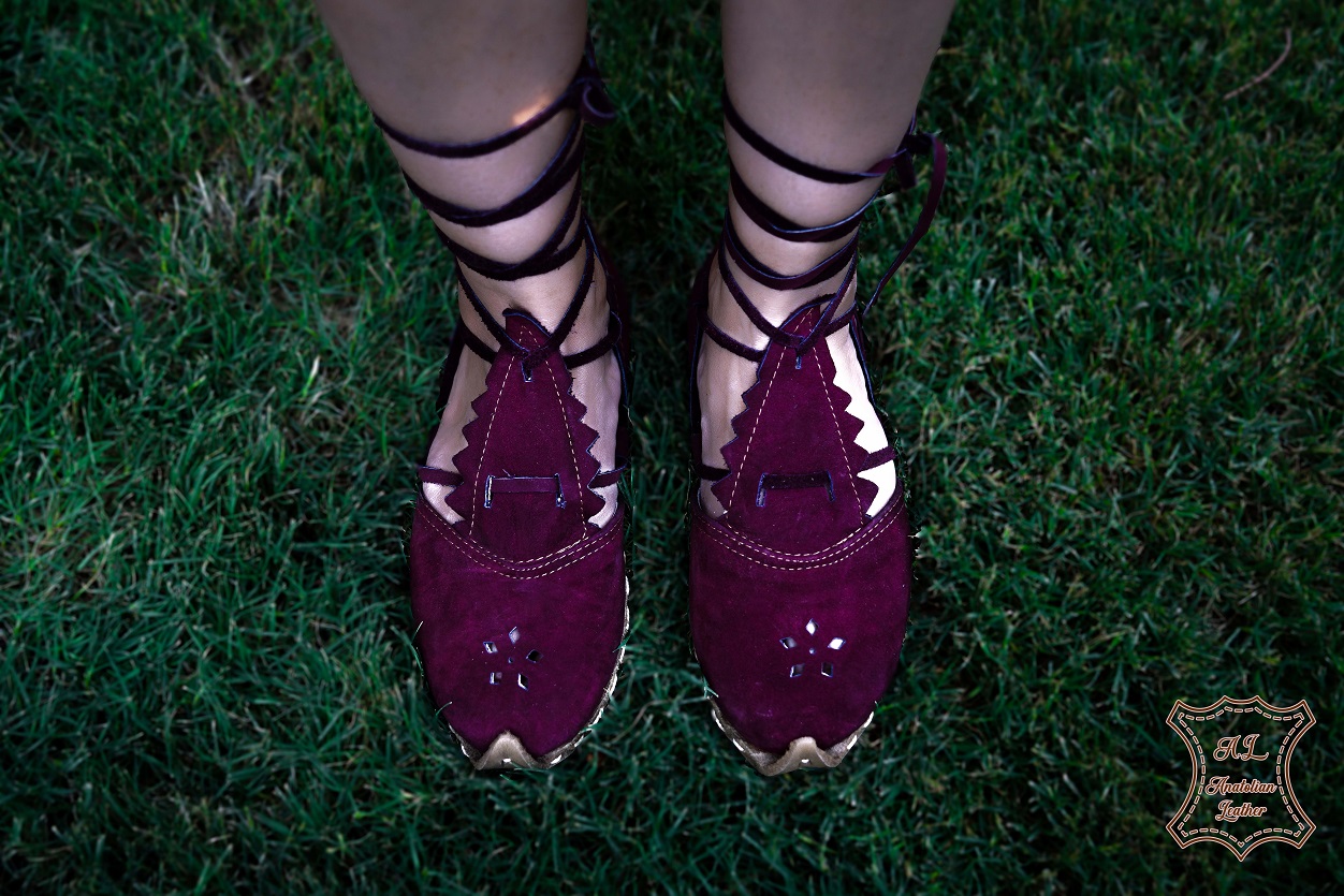 Laced lady long suede purple